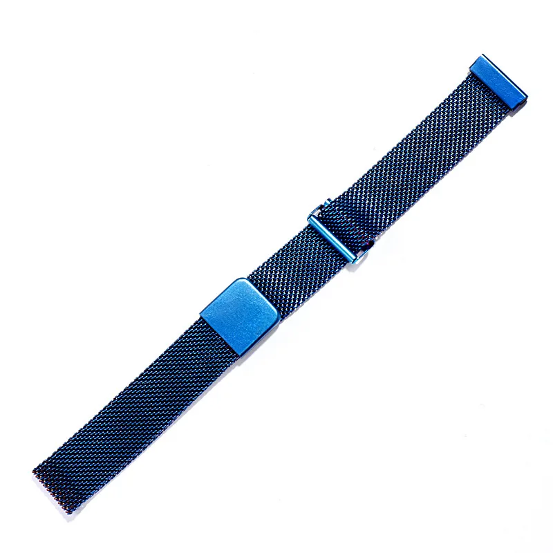 Универсальный быстросъемный Миланский магнитный ремешок для часов 12 14 16 18 20 22 24 мм - Цвет ремешка: Синий