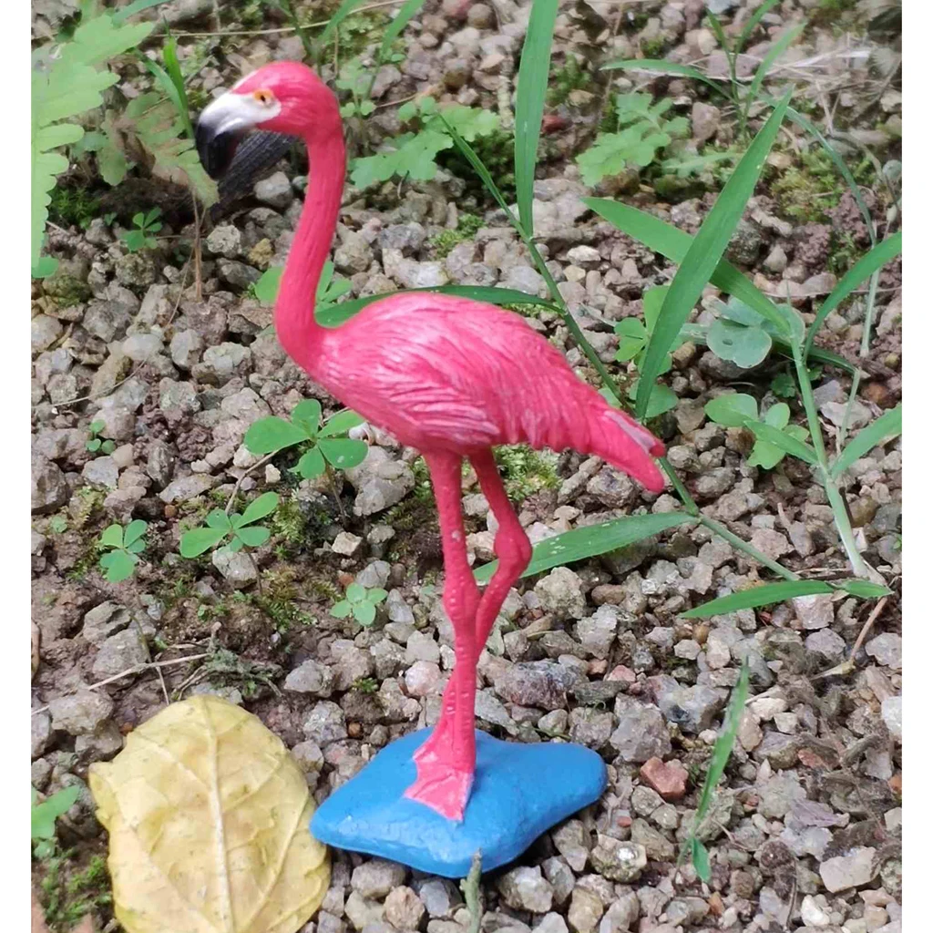 2 teilig Garten Ornamente rosa Flamingo Vogel Rasen Teich Ornamente Figur Statuen 