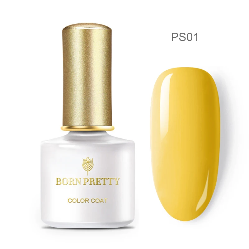 BORN PRETTY чистый цветной гель для ногтей, лак для ногтей, цветной лак для ногтей, отмачиваемый УФ светодиодный Гель-лак, базовое верхнее покрытие, 6 мл для маникюра своими руками - Цвет: PS01