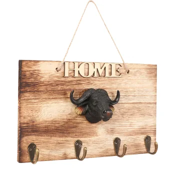 

2 Pcs Portable Mutil-purpose Practical Hooks Storage Holders Cow Head Shaped Hangers Retro Hooks for Home Hotel Wall Office