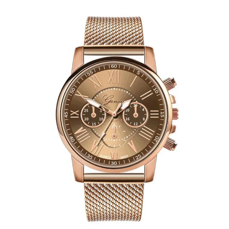 Женские часы GENEVA минималистичный стиль часы с ремешком-сеткой женские часы kol saati Montre Relogio Feminino relojes de pareja