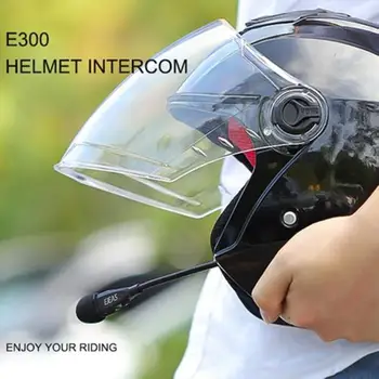 

New 300m Motorcycle Helmet Bluetooth Headset Full-duplex Helmet Headphone Noise-canceling Microphone AUX Voice Input For 2 Rider