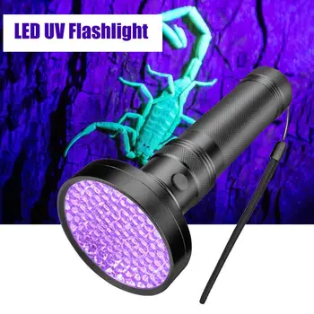 

100LED Aluminum Alloy UV Flashlight Camping Hiking Torch Outdoor Emergency Light Money Detector Night Fishing Supplies