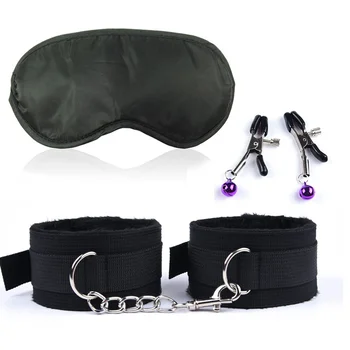 Adult Sex Products Erotic Bondage Bed Games BDSM Sex Bondage Set Women Handcuffs Ankle Cuff Restraints Sex Toys For Couples 3