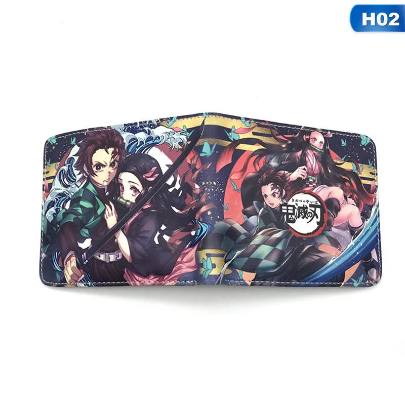 Demon Slayer: Kimetsu no Yaiba Kamado Tanjirou Hashibira Inosuke Кошелек кожаный pu двойной складной кошелек подарочный Кошелек для монет