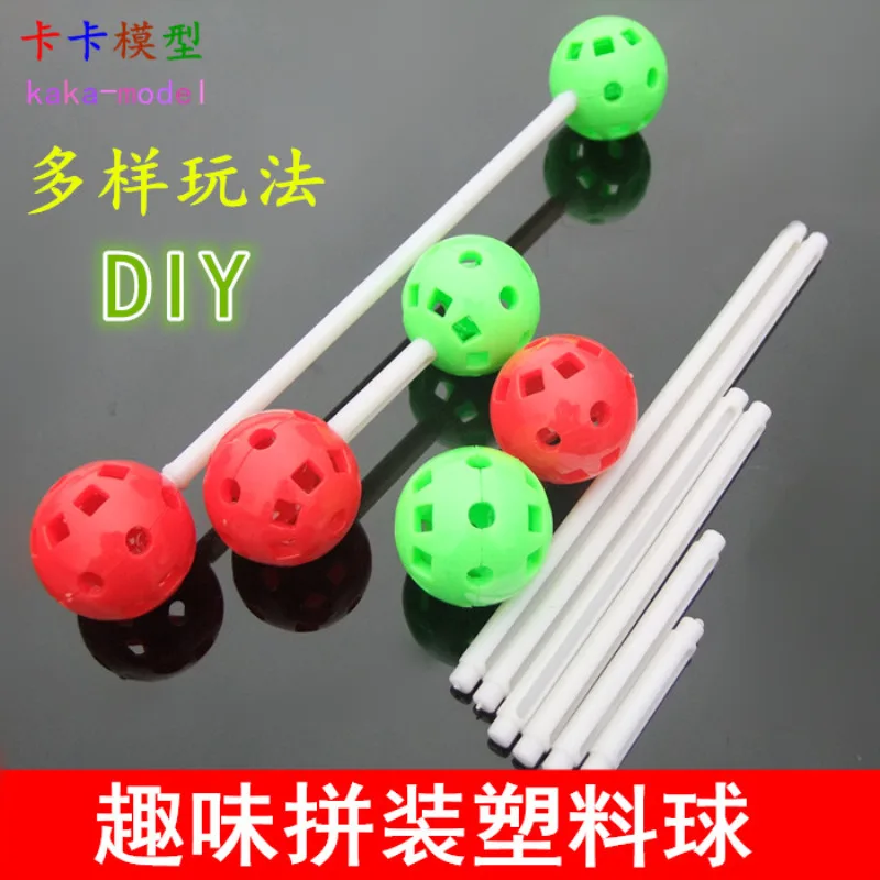 

Fun Assembled Red And Green Plastic Ball Porous Block Ball Giant Wheel Accessories Ball Connecting Rod DIY Creative Material