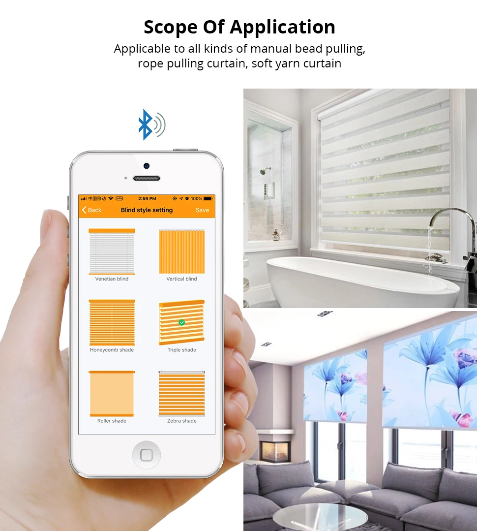 Benexmart Bluetooth control Smart Elegance European chain motor with solar panel shades roller vertical venetian Zebra Blind