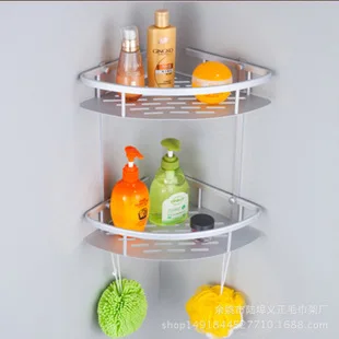 Alumimum Tripod Single Layer Corner Shelf Bathroom Triangular Storage Rack Manufacturers Wholesale