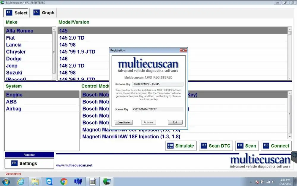Multiecuscan 4 6 R1 зарегистрирован [2020]|multiecuscan| |