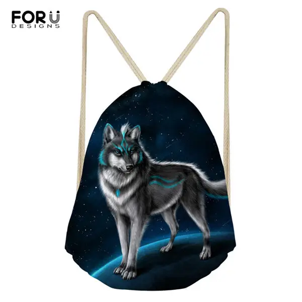 FORUDESIGNS/женские сумки для путешествий с рисунком "Fantasy Wolf"; мужская обувь с карманами; дизайнерский рюкзак для путешествий с изображением животных из мультфильма для мальчиков - Цвет: CDWX3775Z3