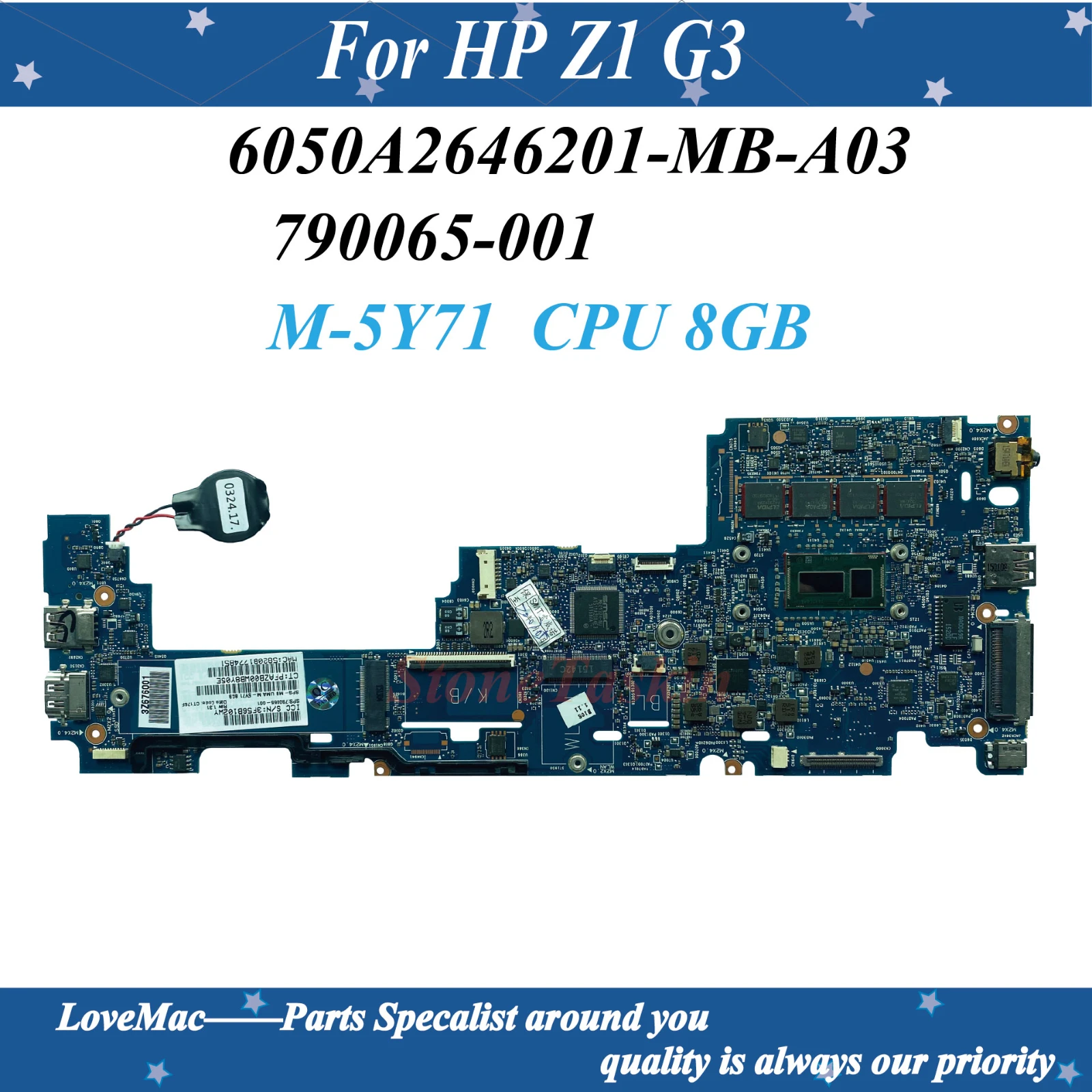 Высокое качество 790065-001 для HP Elitebook 1020 G1 материнская плата ноутбука 790065-501