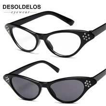 Классический глаз кошки ретро очки оправа алмазные шипованные cincunx Рецептурные очки Солнцезащитные очки женские Oculos De Grau