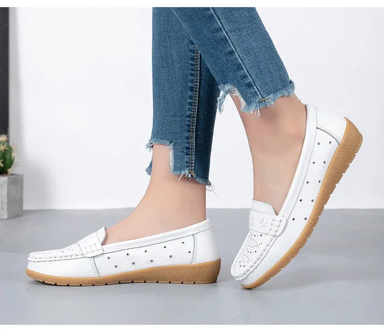 AH 203-New Cut Outs Summer Women's Flats Shoes Breathable Hole Woman Loafers-14