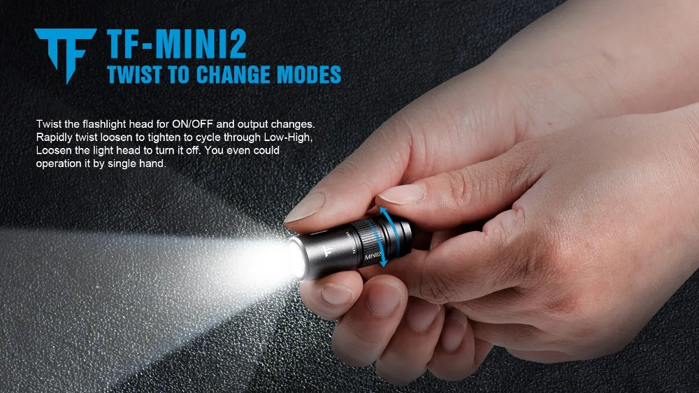 TrustFire MINI2 CA18-3X 220 люмен 2-Режим мини зарядка через usb светодиодный фонарик+ 1x10180