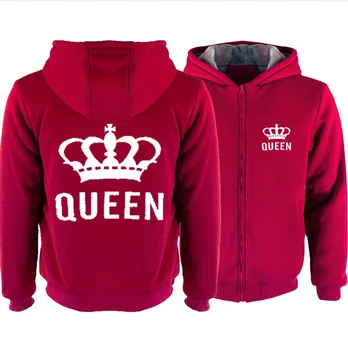 

QUEEN Print Zipper Costume Hoodies Men Anime Verse Hooded Cosplay Sweatshirts Streetwear Casual Tops