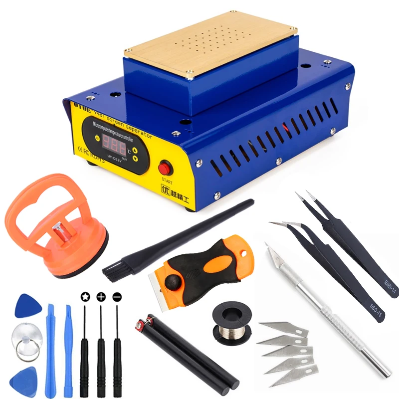 

UYUE 948T Built-In Vacuum Pump Split Screen Separator Machine For Samsung Edge Curved Screen Disassemble Repair Heating Platform