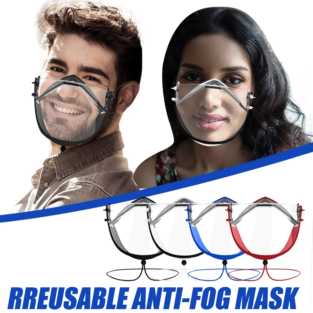 

Mini Shield Washable Reusable Face Mouth Masks 1pc Unisex Comfortable Printed Transparent Pet Visual Mask Mascarilla