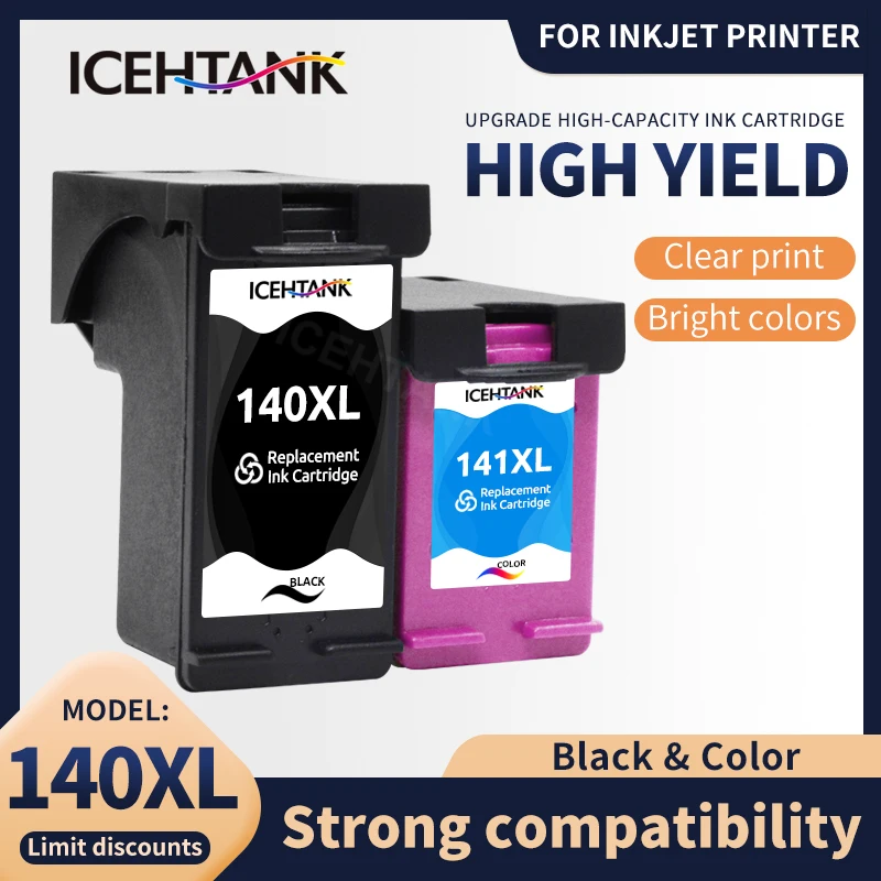 Icehtank 140 Ink Cartridge 141 for HP140 HP141 Photosmart C4203 C4213 C4273 C4283 C4293 C4343 C4383 C4403 | Компьютеры и офис