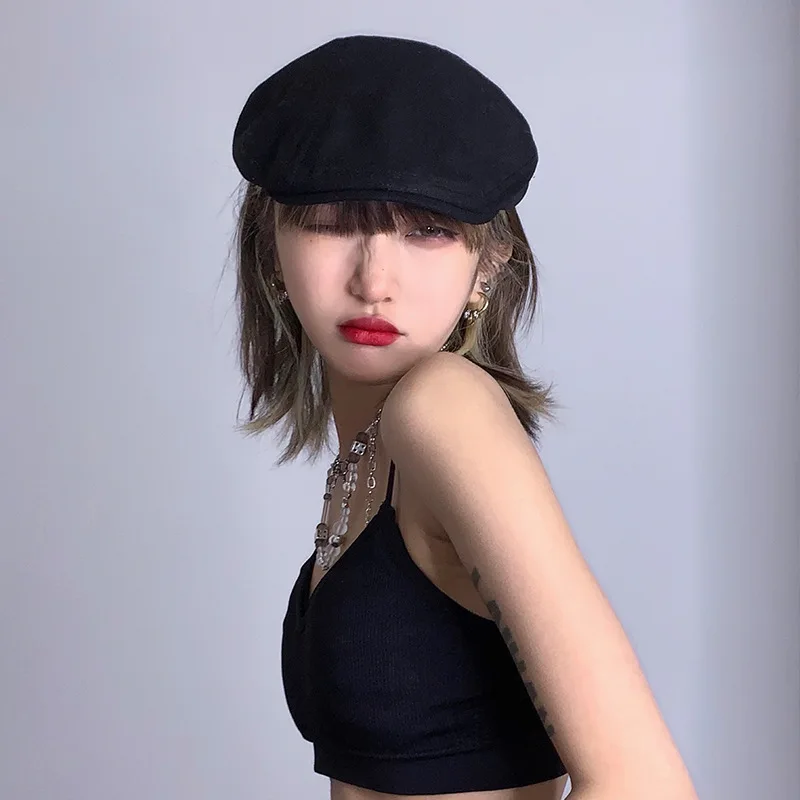 New Women's Casual Newsboy Hat Spring and Autumn Retro Beret Hat Wild Casual Hats Unisex Wild Octagonal Cap Female Sun Cap
