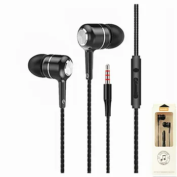 

Luxury bluetooth headset Universal 3.5mm In-Ear Stereo Earbuds Earphone with Mic for IPhone Xiaomi Huawei Mobile Phone MP3 MP4