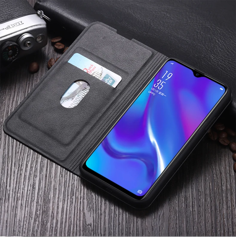 Роскошный кожаный чехол-книжка в стиле ретро для OPPO AX7 AX7 Pro CPH1893 CPH1901 A7 A5S RX17 R17 NEO Чехол-книжка Магнитный чехол