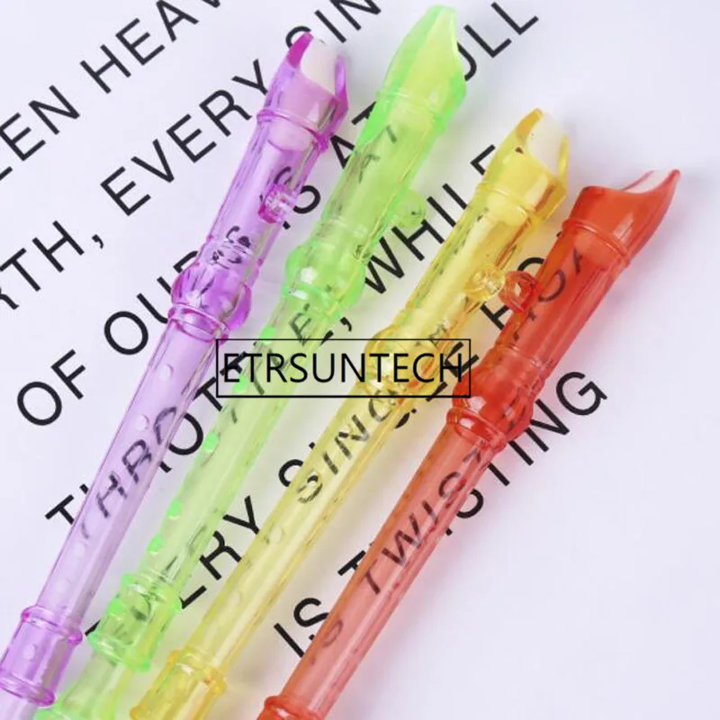500pcs Candy Color Transparent Flute Children Kids Early Learning Instrument Toys Birthday Party Favor