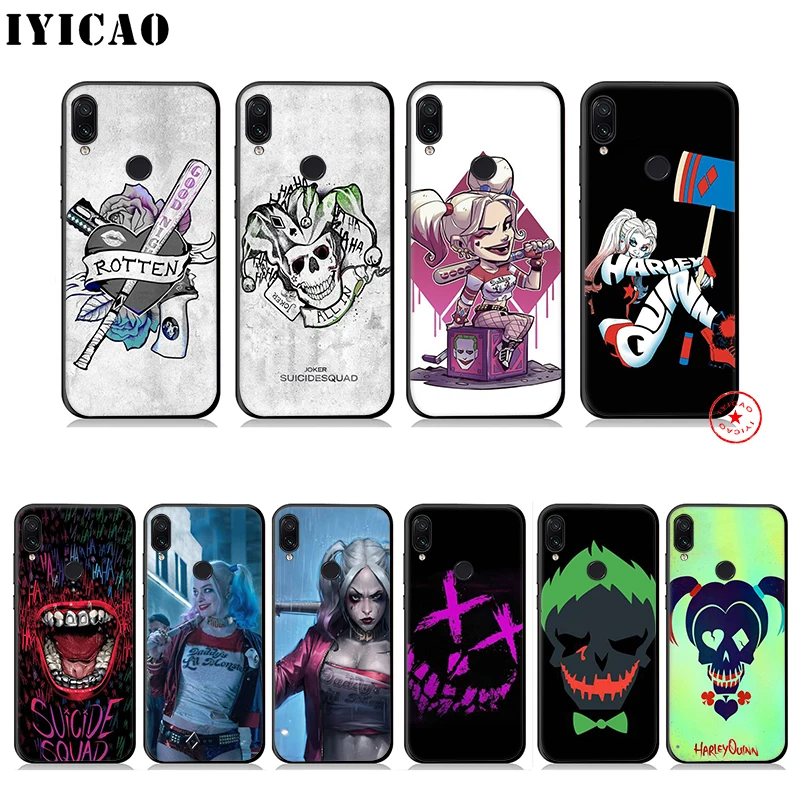 IYICAO с принтами &quotотряд самоубийц&quot &quotмягкий чехол для Redmi K20 8A 7A iPhone 7 6 Plus Pro 6A 5 5A 4X