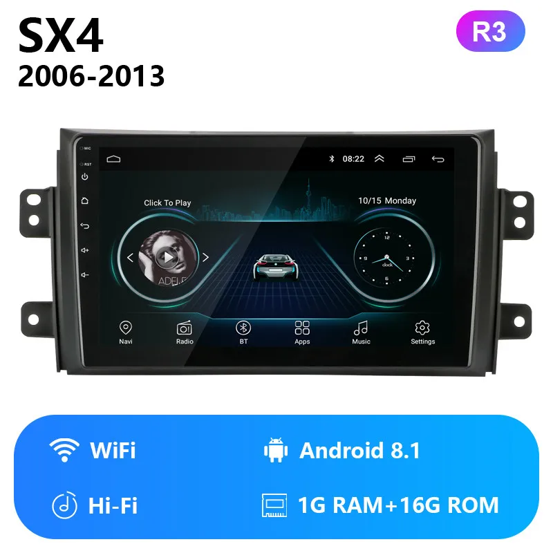 Jansite DSP 4G " Автомагнитола для Suzuki SX4 2006-2013 RDS Android плеер авторадио 36EQ сенсорный экран Bluetooth плееры с рамкой - Цвет: wifi version