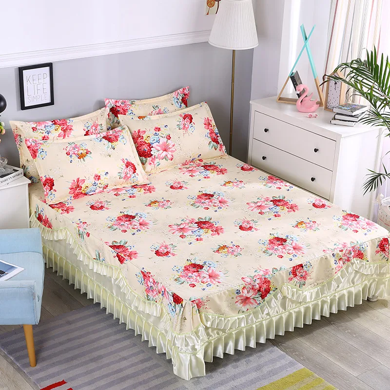 colour 9 Dreampatar современные красные цветы Европейский лотос кружева дома комфортная кровать крышка мода фиолетовый роза один двойной мягкие постельные принадлежности BY246B - Цвет: colour 9