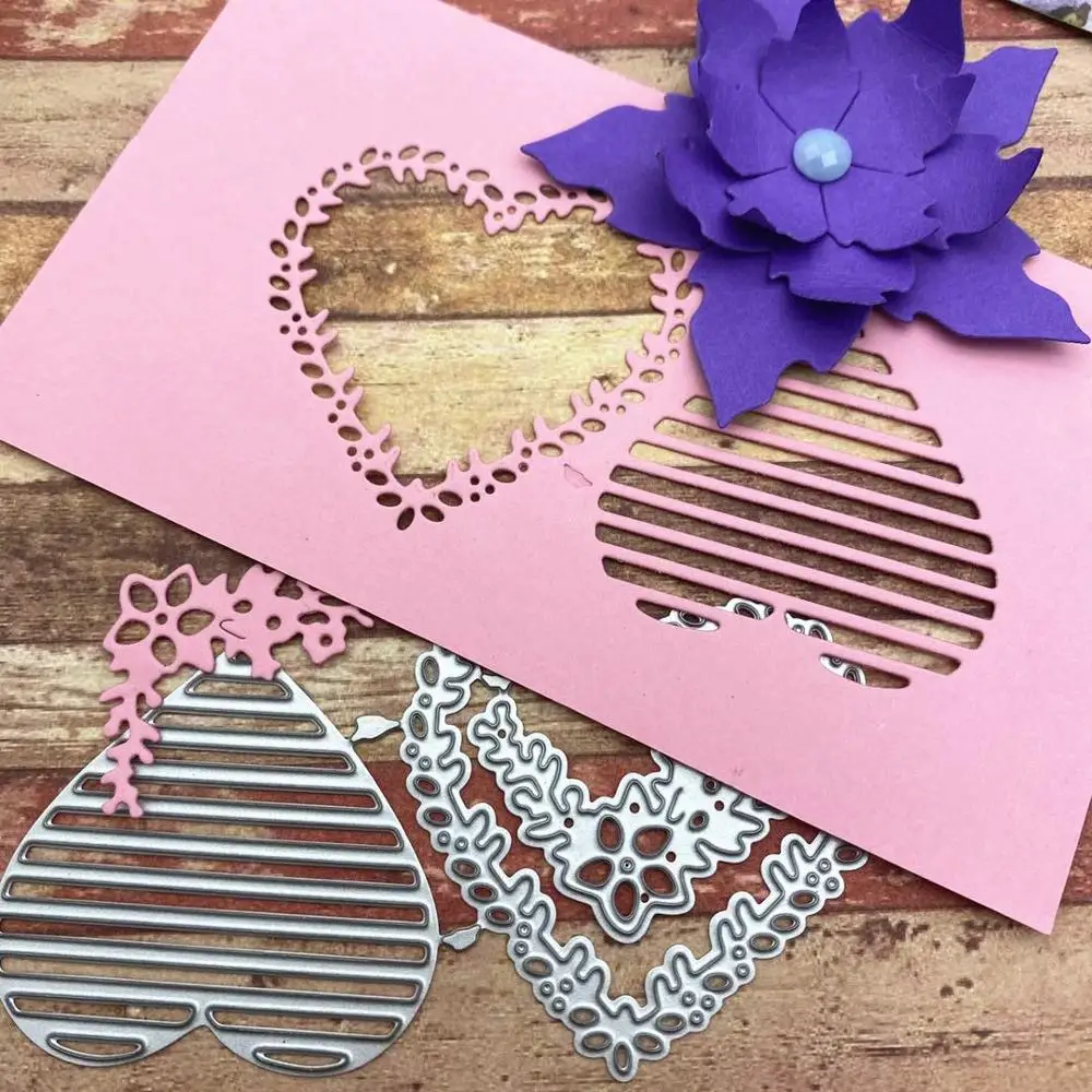 LOVE frame dies DIY Scrapbooking Photo Album Paper Card Craft Cute Embossing Metal Cutting Dies Stencils | Дом и сад