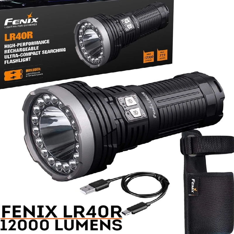 Fenix LR40R 12000 LM USB rapide rechargeable lampe de poche torche Battery Pack