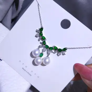 

Original unique 8-9mm natural fresh water pearls S925 sterling silver beautiful necklace