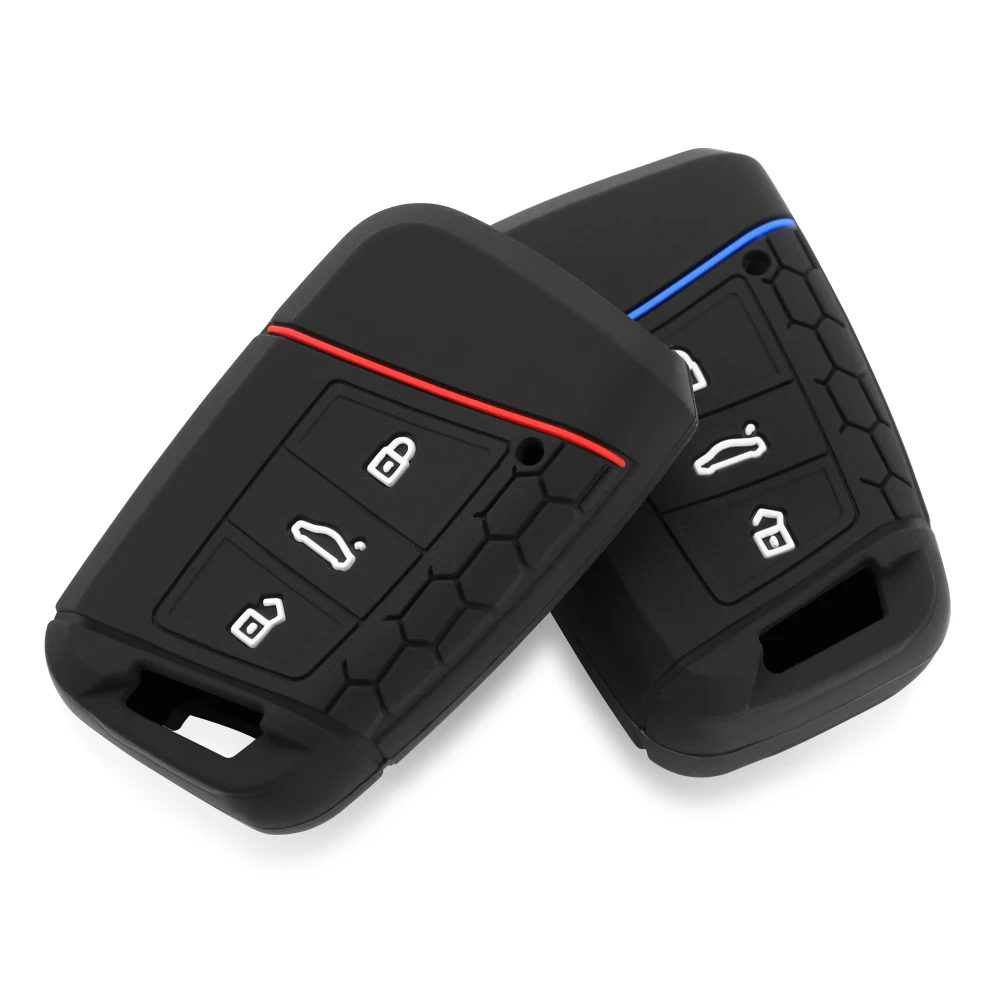 Silicone Key Case Cover For Volkswagen PASSAT B8 Skoda Kodiaq Superb A7 Keyless Fob Shell Skin Holder