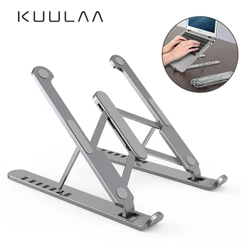 

KUULAA Portable Laptop Stand Foldable Aluminum Desk Table Notebook Base Laptop Holder Stand for MacBook Air Pro Mac PC Computer