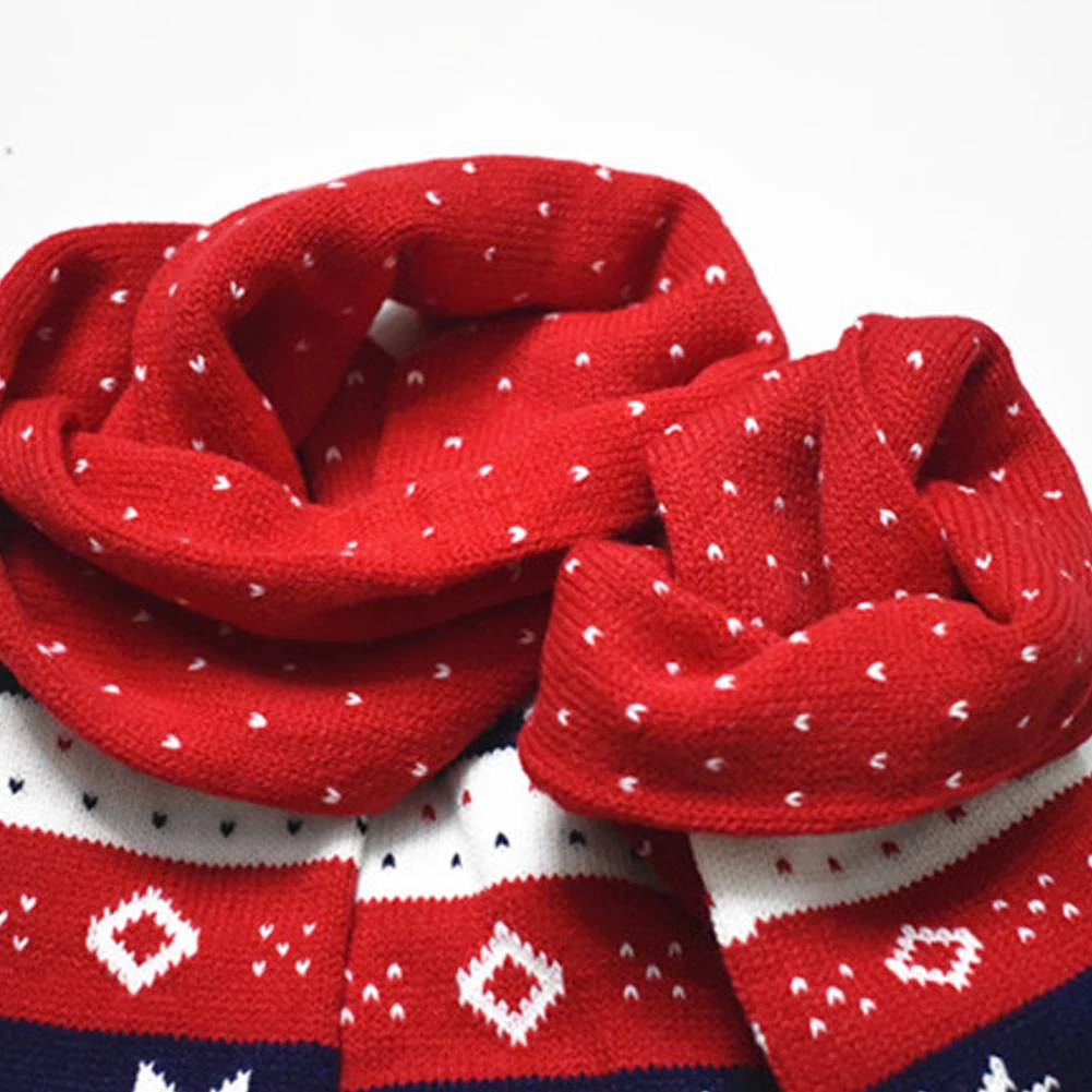 Зимние Детские шарфы, теплый шарф для маленьких девочек, Рождественская Снежинка, мягкий шарф с воротником, плюшевая детская Рождественская шаль для мальчиков, подарки для детей