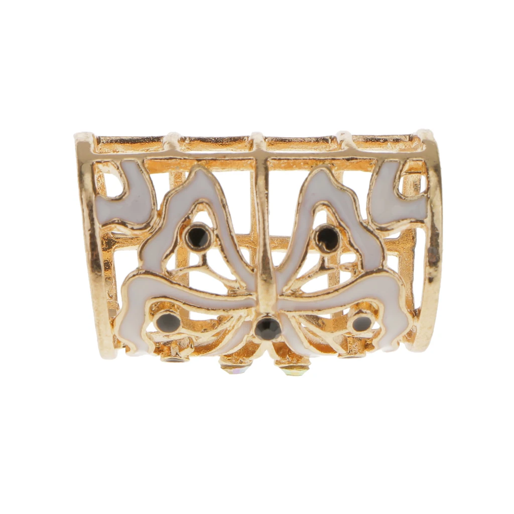 2pcs Vintage Butterfly Scarf Buckle Ring Scarf Clip Slide Tube Scarf Jewelry Gold Tone