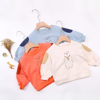 

INPEPNOW 2019 Korean Style Children's Sweatshirt for Girls Sweat Shirt Plus Velvet Cartoon Kids Hoodies Baby Boy Clothes poleron