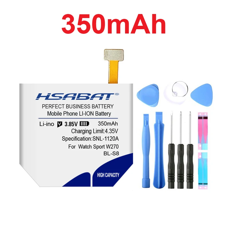 

HSABAT 350mAh BL-S8 Smart Watch Battery for LG W270