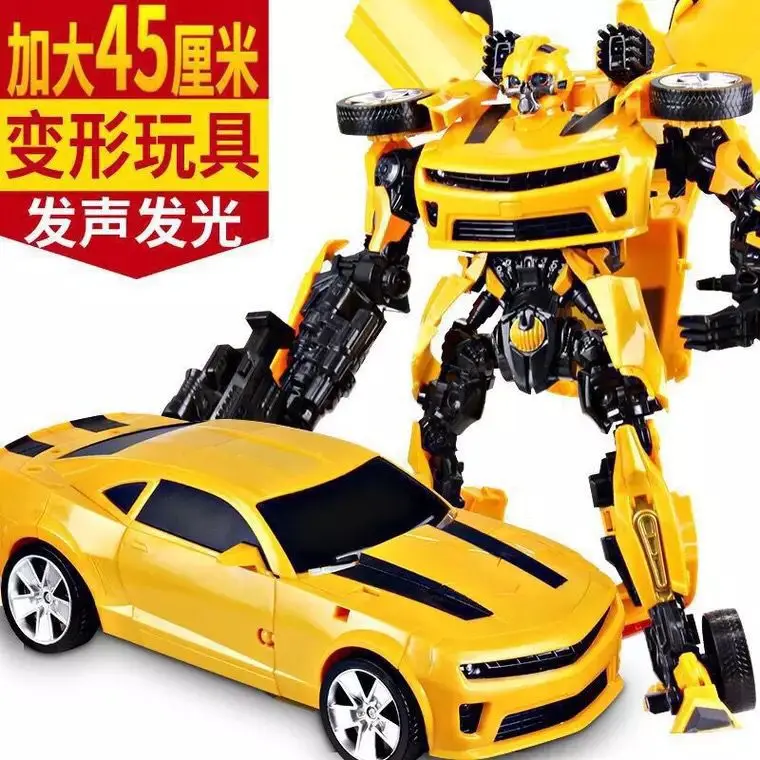 

Transformation Toy Jingang 4 Hornets Sound And Light Version of Large Size Car Robot Models Boy CHILDREN'S Toy 6699