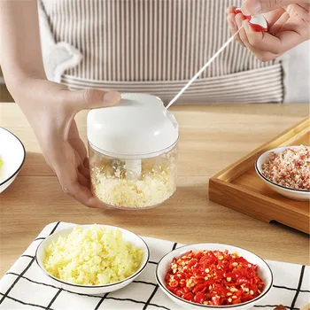 

Mini Garlic Slicer Household Mincing Machine Minced Hand Pull Grinder Grill Vegetable Meat Kitchen Multi Chopper Shredder Gadget