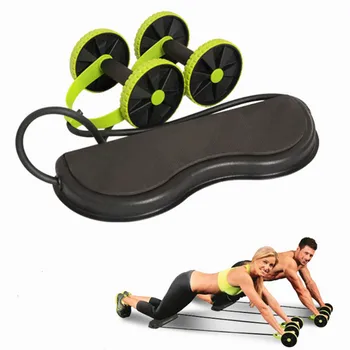 

Muscle Exercise Equipment Home Fitness Equipment Double Wheel Abdominal Power Wheel Ab Roller Gym Roller Trainer Training