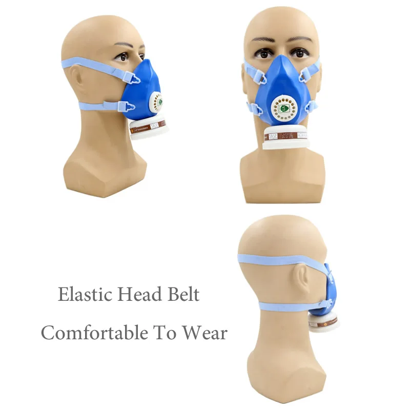 Half Face Dust Mask Gas Respirator Activated Carbon Filters For Painting Spraying Polishing Work Safety Daily Haze Protection gas mask dust mask gas respirator half face respirator mask dustproof respirator