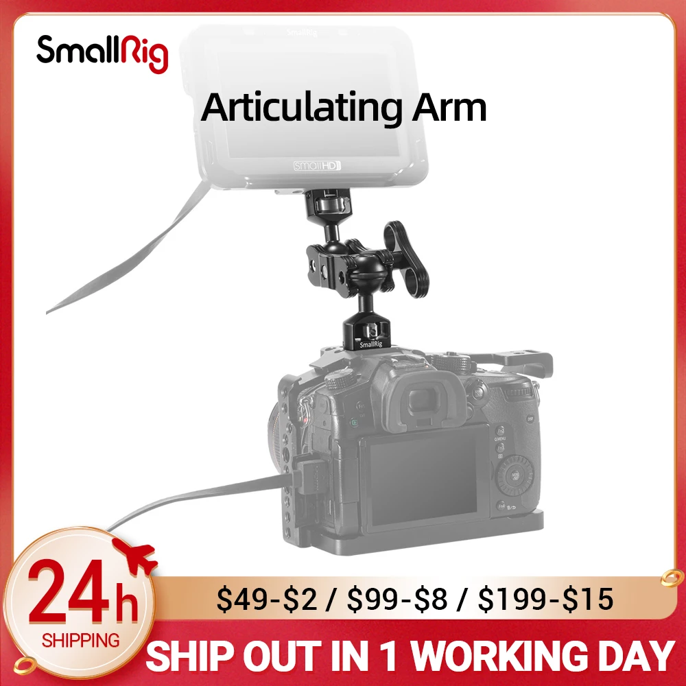 SmallRig Quick Release Articulating Arm with Double Ballheads 1/4