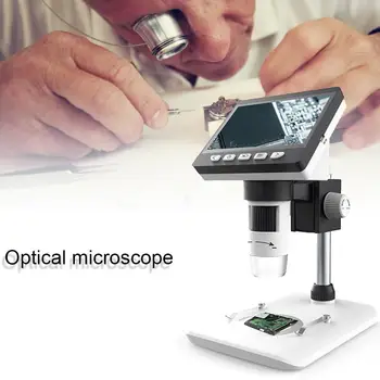 

1000x 2.0MP USB Digital Electronic Microscope DM4 4.3"LCD Display VGA Digital Microscope 8 LED Stand For PCB Motherboard Repaire