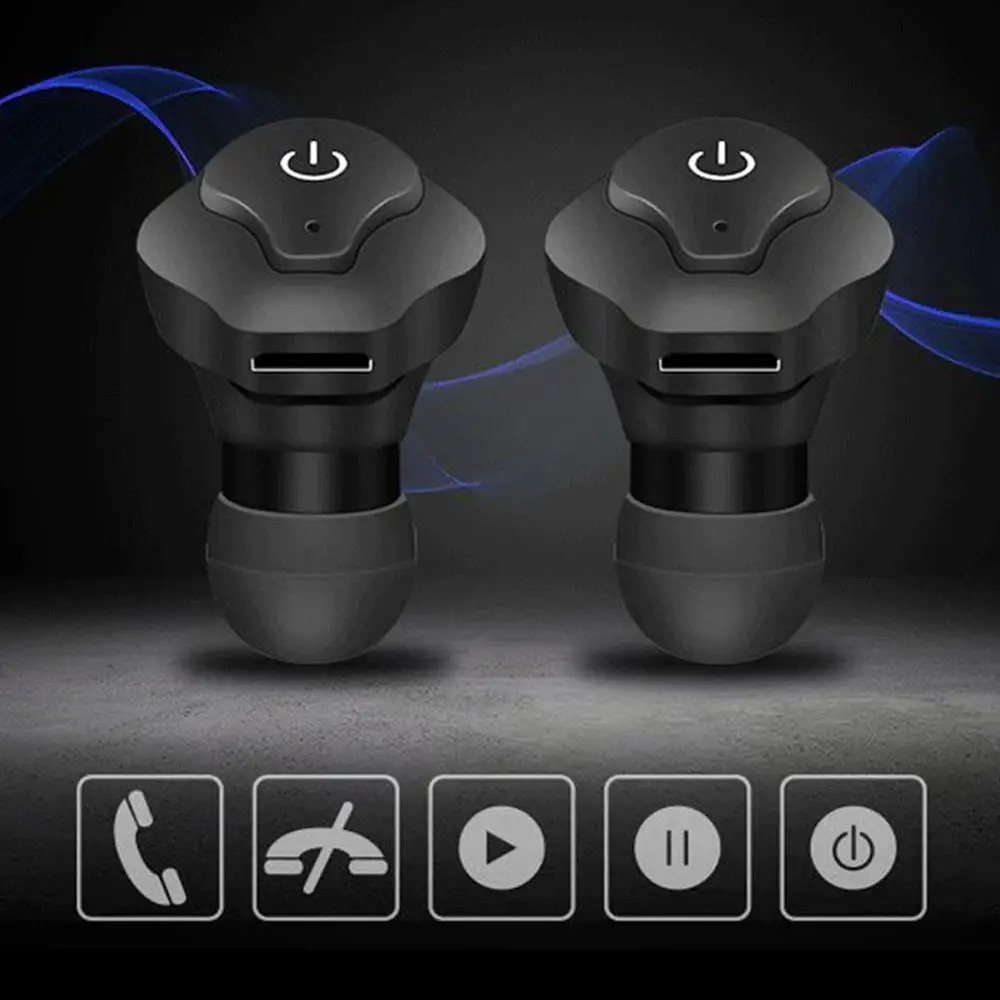 Tws Беспроводные Bluetooth 4,2 наушники с микрофоном мини стерео бас наушники Спортивная гарнитура для iPhone xiaomi смартфон 16 октября