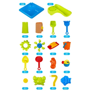 

Summer Sandglass Play Multipurpose Beach Toy Set Garden Sand Water Table Plastic Seaside Outdoor Activity Digging Pit Detachable