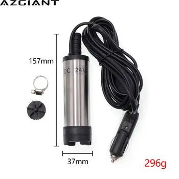 

12V 24V DC electric submersible pump for pumping diesel oil water,Aluminum alloy shell Crocodile Clip/Cigaretee lighter plug