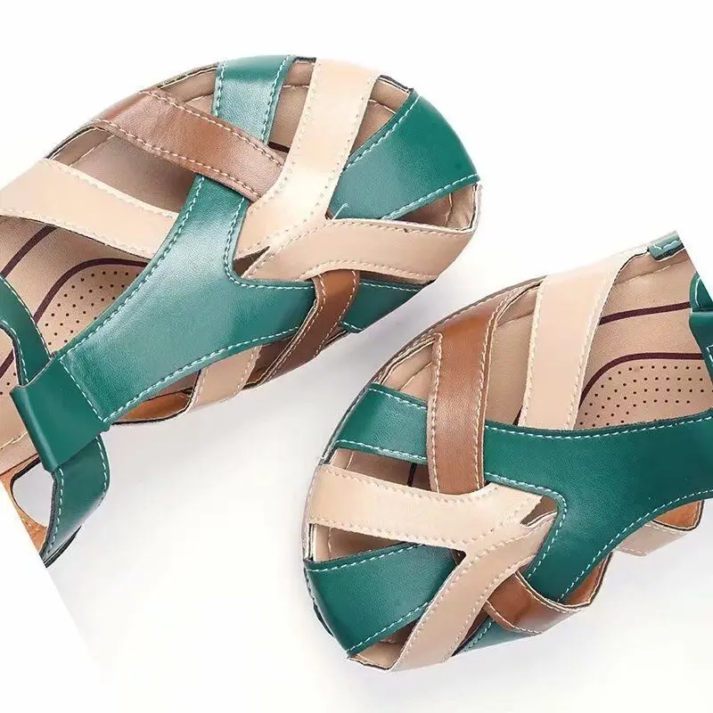 H30ae1a7386ec46078748cb73432d047a7 Fashion Women Sandals Sli On Round Female Slippers Casual Comfortable Outdoor Fashion Sunmmer flat Plus Size Shoes Women