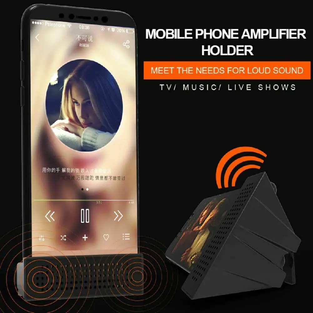 

Mini Portable Mobile Phone Amplifier Holder For Samsung Galaxy S9 S8 Sound Amplifier Phone Stand Desk Holder For Xiaomi Redmi