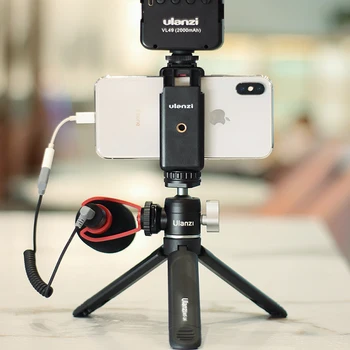 

Ulanzi U-Vlog Adjustable Double Cold Shoe Ballhead Tripod for Sony Canon Nikon Extended Tripod Bracket For Mic Light Accessories
